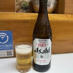 麺屋 にぼすけ - びんビール アサヒスーパードライ650円