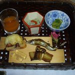 庭園の宿 石亭 - 前菜。７種類ありました。