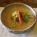 庭園の宿 石亭 - 焼物「鰆菜種焼」