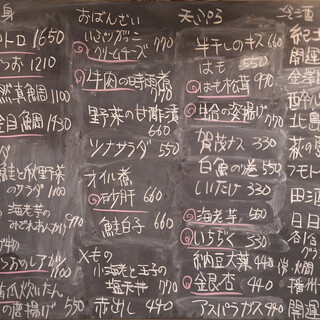 日によって変わるメニュー