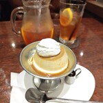 サロン卵と私 - カスタードプリン・フルーツティー