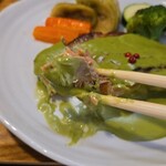 キッチン ブルー グローブ - ねっとり感は、伝わらないかな？