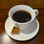 キッチン ブルー グローブ - ホットコーヒーのアップ