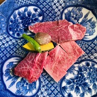 雪月花 彦根 - 3種類の近江牛と野菜