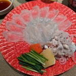 浜ふく - とらふぐ刺 (養殖もの)