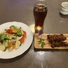 中国料理 盤古殿 - 野菜ネギ生姜炒め、ラム肉串焼き、黒烏龍茶