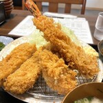 とんかつ芝 - らんちヒレ海老ミックスかつ定食