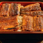 炭焼うなぎ あおいや - うな重（ご飯大盛）