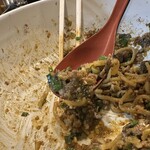 まるぶし　とんや - 【2024.10.24(木)】台湾まぜそば（大盛・300g）1,200円→1,050円の麺