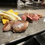 八重洲 steak & seafood 鉄板焼き 一心 - タン元＆フィレ＆サーロイン