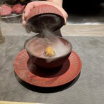 268786919 - 【アミューズ】岩手県産黒毛和牛＆塩水ウニ＆キャビア