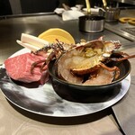 八重洲 steak & seafood 鉄板焼き 一心 - 岩手県産黒毛和牛＆伊勢海老
