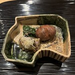 富小路 やま岸 - 鰯酢炊き、丹波栗渋皮煮