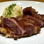 洋食 おがた - 経産和牛 リブロース ステーキ フォンドヴォーソース