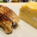 すしやのたい悟 - 穴子、たまご焼き　この美味しい温もりならば残暑にも大歓迎。