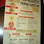 CAFE RIGOLETTO - 週末のランチメニュー