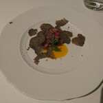 Regalo - 和牛と三関芹と黒トリュフのカルネクルーダ