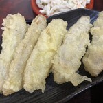 金比羅うどん - 大きめなごぼう天5個