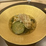 サワーとお料理 れもん - 白甘鯛の松笠天ぷら揚げ浸し
