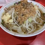 ラーメン二郎 - ラーメン小 900円 野菜増しまし、脂増しまし、にんにくまし