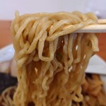 琴壱 - 麺、自家製中太。