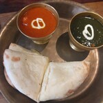 クウシ - 15周年特別価格ランチEセット500円、チーズなん変更＋100円(2024.9.28)