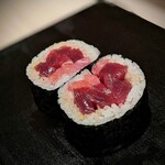 千葉たかおか - 当然余った鮪は、高岡さんは絶対やらない、タップリ山葵の太巻きにww