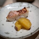 千葉たかおか - 長崎の甘鯛、骨出汁漬け焼き。長崎産とお聞きしただけで、一同オオオ～ッと歓声ww