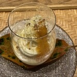 祇園 にし - 栗ムースのプリンにバニラアイス