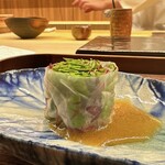 鮨 八咫烏 - ハーブ生春巻き