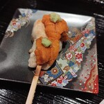 焼鳥ごりょう - 笹身と雲丹