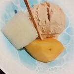 焼鳥ごりょう - 手作り栗アイスと次郎柿