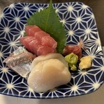 芦柳庵 - 帆立、鯵、まぐろ