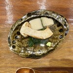 炎水 - 焼き松茸 蒸し鮑 胡麻豆腐 若芽