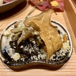 炎水 - 季節野菜の八寸② きのこと松の実