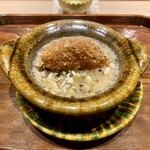 炎水 - ふかひれ唐揚げ 松茸とむかごの飯蒸し 熱々餡かけ