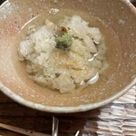 比良山荘 - ご飯もの　お茶漬けバージョン（鮎出汁）　ワサビを乗せて