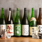 天ぷらスタンド 北吉 - 日本酒集合