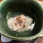 比良山荘 - 天然鰻の飯蒸し　実山椒を砕き、米はもち米