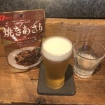 麹町いづみや しろ - あがりビール ・なとり焼きあさり