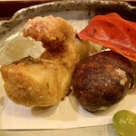 霞町 やまがみ - 揚げもの 若狭のぐじ 栗の渋皮煮揚げ
