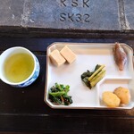 いろり焼 大柳 - 定食の付き合わせ