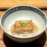 日本料理FUJI - 落花生（おおまさり）の粒がしっかり残ってて、香りもいい。
      ドウマンちゃんもいいお味です！