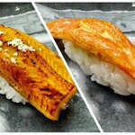 築地寿司清 - 焼穴子とズワイガニ❗️