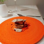 プチレストラン ブーケ・ド・フランス - 二枚重なった脂ののったうなぎとうな丼のタレ味のしっとりご飯リゾットかな…そこに香りの良いトリュフがたっぷりかかっていました^_^和洋合体ですね！