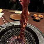 焼肉のMr.青木 - 「すだれステーキ」はながーい（3人分です）