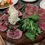 ラム ミート テンダー - ラムのたたきとスモーク、ハーフ&ハーフ