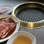 焼肉の名門 天壇 銀座店 - 上ロースランチ、ミルフィーユ追加