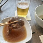 焼肉の名門 天壇 銀座店 - つけたれでいただく。