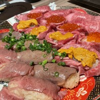 黄金出汁しゃぶと江戸前寿司 肉のあさつ 梅田お初天神店 - 